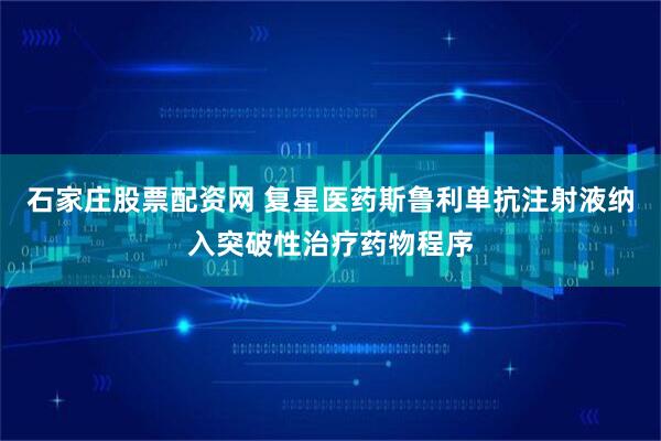 石家庄股票配资网 复星医药斯鲁利单抗注射液纳入突破性治疗药物程序