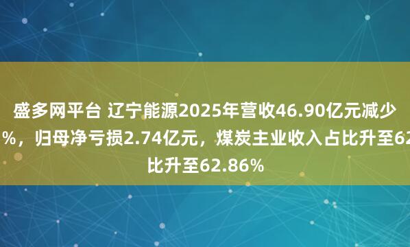 盛多网平台 辽宁能源2025年营收46.90亿元减少15.13%,归母净亏损2.74亿元,煤炭主业收入占比升至62.86%